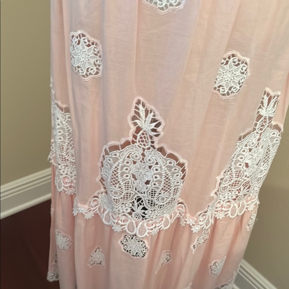 Miguelina Pink Lace Maxi Dress - Picture 11 of 15